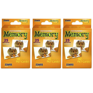 Pets Photographic Memory Matching Game, Pack of 3