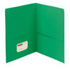 Two-Pocket Heavyweight Folder, Up to 100 Sheets, Letter Size, Green, Pack of 25