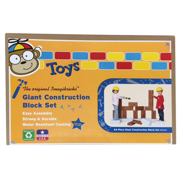 ImagiBRICKS Giant Construction Building Block Set, 24 Pieces