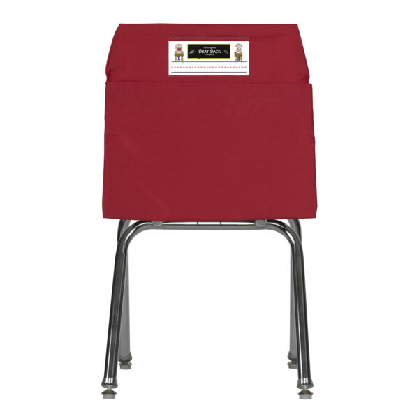 Small Chair Pocket Classroom Storage Organizer - 12 inch, Red