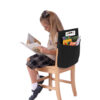 Standard Chair Pocket Classroom Storage Organizer - 14 inch, Black