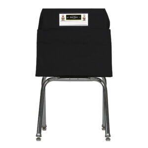 Large Chair Pocket Classroom Storage Organizer - 17 inch, Black