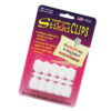 StikkiCLIPS Adhesive Clips, White, 30 Per Pack, 3 Packs