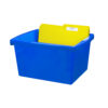 4 Gallon Classroom Storage Bin, Blue, Pack of 3