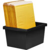 4 Gallon Classroom Storage Bin, Black, Pack of 3