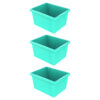 4 Gallon Classroom Storage Bin, Teal, Pack of 3