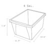 4 Gallon Classroom Storage Bin, Green, Pack of 3