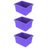 4 Gallon Classroom Storage Bin, Purple, Pack of 3