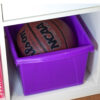 4 Gallon Classroom Storage Bin, Purple, Pack of 3