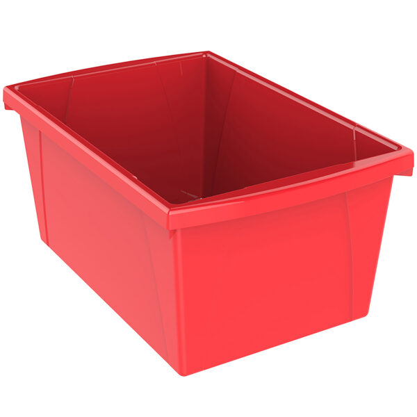 Medium Classroom Storage Bin, Red, Pack of 2