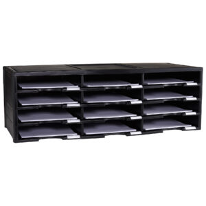 12 Compartment Literature Organizer Doc Sorter