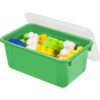 Small Cubby Bin with Cover, Classroom Green