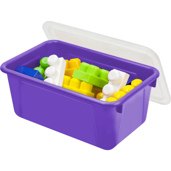 Small Cubby Bin with Cover, Classroom Purple