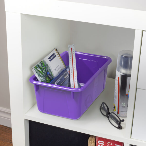 Small Cubby Bin, Purple, Pack of 5