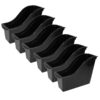 Small Book Bin, Black, Pack of 6