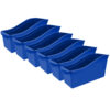 Large Book Bin, Blue, Pack of 6