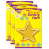 I ♥ Metal Stars Classic Accents Variety Pack, 36 Per Pack, 3 Packs