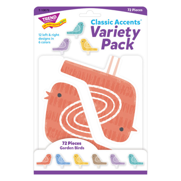 Garden Birds Classic Accents Variety Pack, 72 Per Pack, 3 Packs