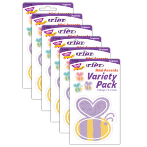 Garden Bees Mini Accents Variety Pack, 36 Per Pack, 6 Packs