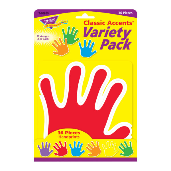 Handprints Classic Accents Variety Pack, 36 Per Pack, 3 Packs