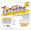 White 4" Casual Uppercase Ready Letters, 6 Packs