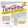 Silver Sparkle 4" Casual Uppercase Ready Letters, 71 Per Pack, 3 Packs