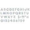 Silver Sparkle 4" Casual Uppercase Ready Letters, 71 Per Pack, 3 Packs