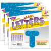 Blue Sparkle 4" Casual Uppercase Ready Letters, 71 Per Pack, 3 Packs