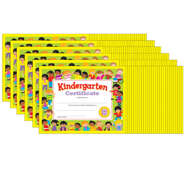 Kindergarten Certificate, 30 Per Pack, 6 Packs