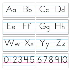 Basic Alphabet Zaner-Bloser Manuscript Bulletin Board Set