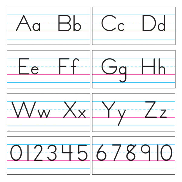 Basic Alphabet Zaner-Bloser Manuscript Bulletin Board Set