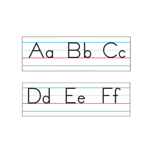 Basic Alphabet Zaner-Bloser Manuscript Bulletin Board Set