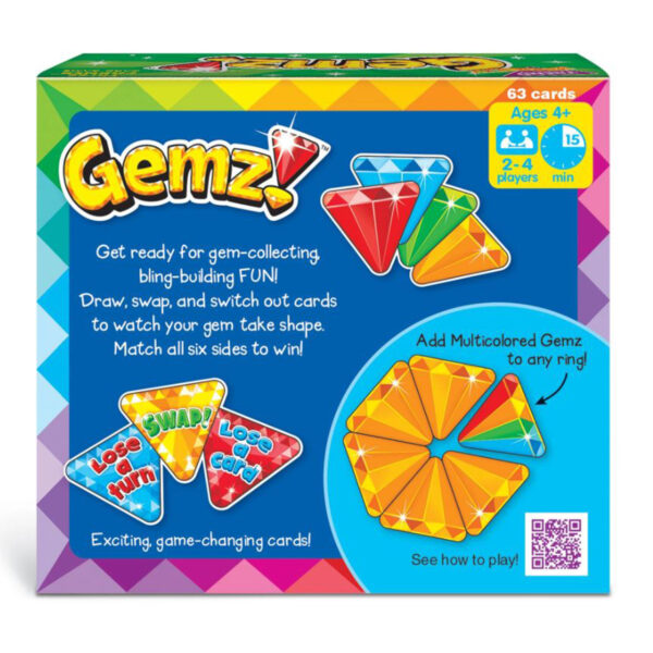 Gemz! Three Corner Card Game, Pack of 3