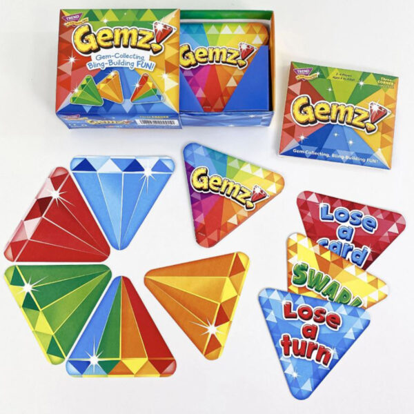 Gemz! Three Corner Card Game, Pack of 3