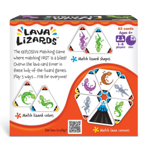 Lava Lizards Three Corner Card Game, Pack of 3