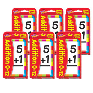 Addition 0-12 Pocket Flash Cards, 6 Packs