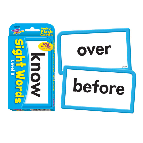 Sight Words  Level B Pocket Flash Cards, 6 Packs