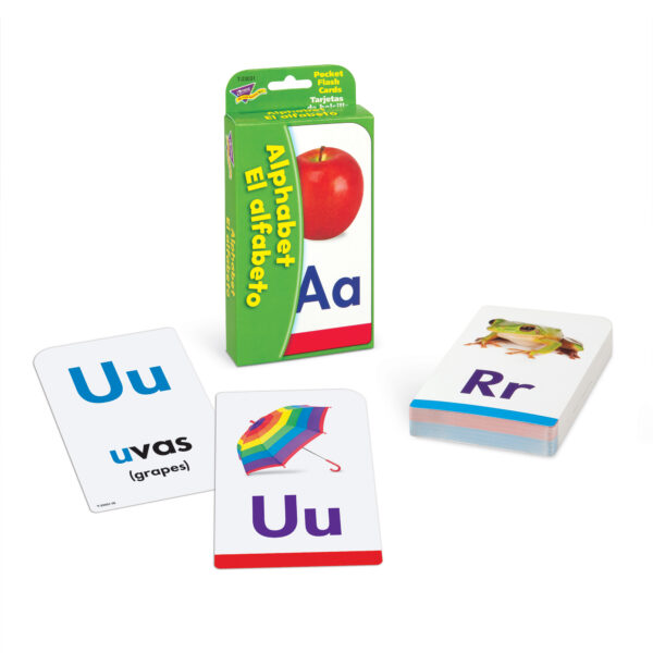 Alphabet-El Alfabeto (EN-SP) Pocket Flash Cards, 6 Packs