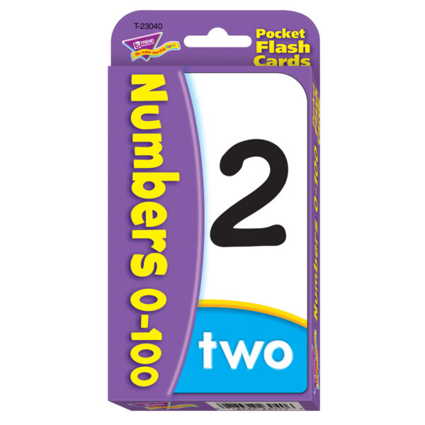 Numbers 0-100 Pocket Flash Cards, 6 Packs