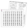 Numbers 1-100 Wipe-Off Chart, 17" x 22", Pack of 6