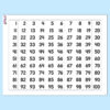 Numbers 1-100 Wipe-Off Chart, 17" x 22", Pack of 6