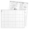 Graphing Grid (Small Squares) Wipe-Off Chart, 17" x 22", Pack of 6