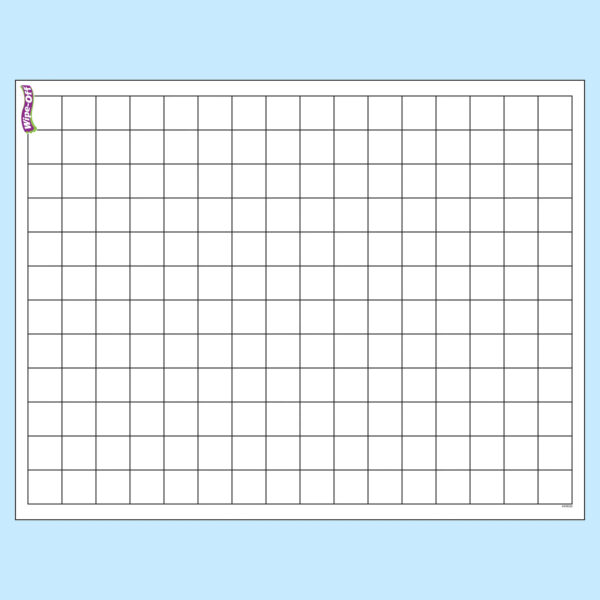 Graphing Grid (Small Squares) Wipe-Off Chart, 17" x 22", Pack of 6