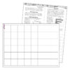 Graphing Grid (Large Squares) Wipe-Off Chart, 17" x 22", Pack of 6