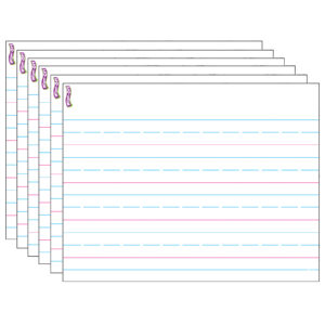 Handwriting Paper Wipe-Off Chart, 17" x 22", Pack of 6