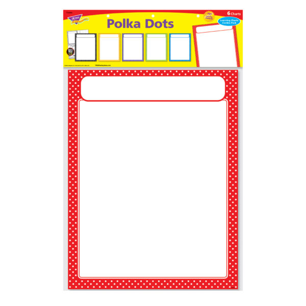 Polka Dots Learning Charts Combo Pack, Set of 6