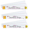 Wipe-Off Sentence Strips, 3" x 24", White, 30 Per Pack, 3 Packs