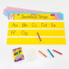 Multicolor Wipe-Off Sentence Strips, 24", 30 Per Pack, 3 Packs