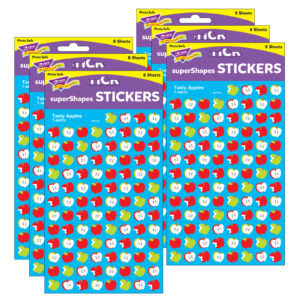 Tasty Apples superShapes Stickers, 800 Per Pack, 6 Packs