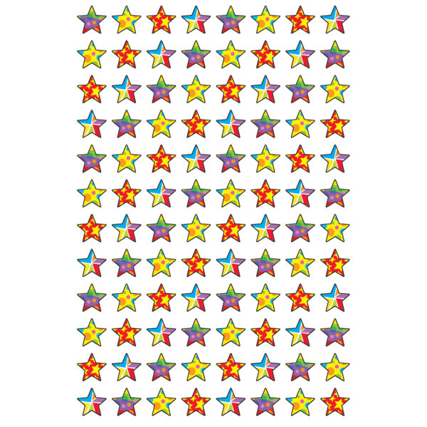 Star Medley superShapes Stickers, 800 Per Pack, 6 Packs